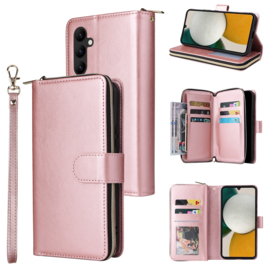 BookCover - 9 Cards - Wallet Etui Hoes voor Samsung Galaxy A34 - 5G   -  Roze