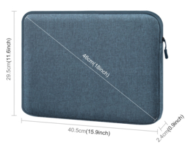 Sleeve Pouch Hoes  voor 15"- 16"   Laptop - Macbook Pro    Blauw