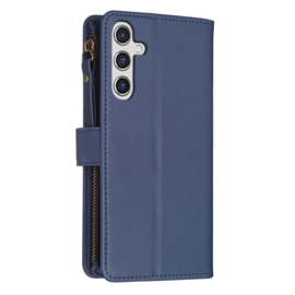 9 Pas - Portemonnee Etui Hoes voor Samsung Galaxy A14   -   Blauw