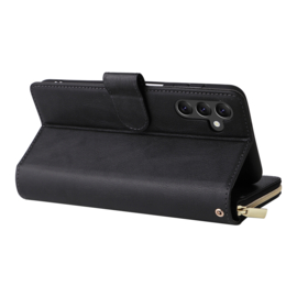 BookCover - 9 Cards - Wallet Etui Hoes voor Samsung Galaxy A14 - 5G   -  Zwart