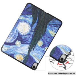 Slim Smart Cover Hoes Map voor iPad Air - 10.9 -  Sterrennacht - Van Gogh. A2316