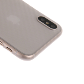 Slim Carbon Bescherm-Hoes Skin  voor iPhone X - XS   Transparant