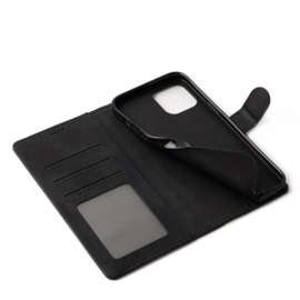 Luxe Boek-Cover Hoes Etui Mapje voor iPhone 12 Pro Max      Zwart