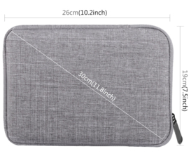 Bescherm-Opberg Hoes Pouch Sleeve voor iPad 10.2 - iPad Air    Grijs