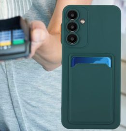 TPU Bescherm-Hoes Skin Cover met Pas-vak voor Samsung Galaxy S26 -  Groen