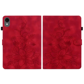 Bescherm-Etui Hoes Map voor Samsung Galaxy Tab S11 - 11"- Lelie - Rood