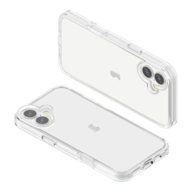 Transparant Hard-Cover Bescherm-Hoes + Screenprotector voor iPhone 16