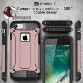 iPhone 7 of 8 - Hybrid Tough Armor-Case Bescherm-Cover Hoes - Roze