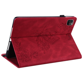Vlinder - Bescherm-Etui Map voor iPad Pro 11   -  Rood