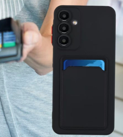 TPU Bescherm-Hoes Skin Cover met Pas-vak voor Samsung Galaxy S26 -  Zwart