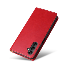 Luxe BookCover Hoes Etui voor Samsung Galaxy A15 - 5G    Rood