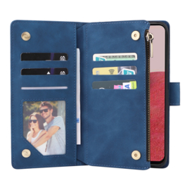 BookCover Wallet Etui voor Samsung Galaxy A14    Blauw