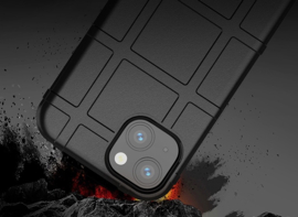 Armor-Cover TPU Bescherm-Hoes Skin voor iPhone 13 Mini   Zwart