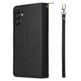 BookCover - 9 Cards - Wallet Etui Hoes voor Samsung Galaxy A14 - 5G   -  Zwart
