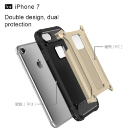 iPhone 7 - Hybrid Tough Armor-Case Bescherm-Cover Hoes - Goud