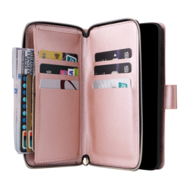 BookCover - 9 Cards - Wallet Etui Hoes voor Samsung A23   -  Roze