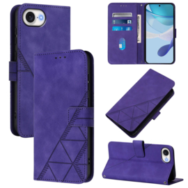 Hoes - Etui - Tas voor iPhone 16e  - Met Schouder - Draagkoord -  Paars