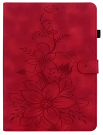 Bescherm-Etui Hoes Map voor Samsung Galaxy Tab S11 - 11"- Lelie - Rood