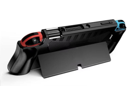 Grip TPU Bescherm Hoes Cover voor Nintendo Switch  OLED - Wit