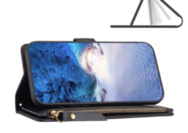9 Pas - Luxe BookCover Wallet Etui voor Samsung Galaxy S24    Zwart