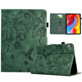 Bescherm-Etui Map Cover voor  Apple iPad 10 - 11 -  A16 - 10.9  -  Kolibrie  - Groen  - A2696