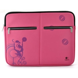 Logitech Pink Balance 15.6 Inch Laptop Sleeve Pouch Hoes