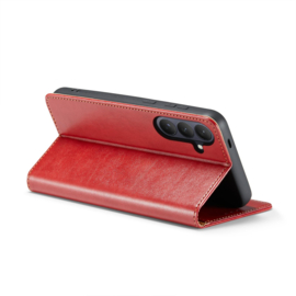 Luxe BoekCover Etui Hoes  voor Samsung Galaxy S26   -  Rood