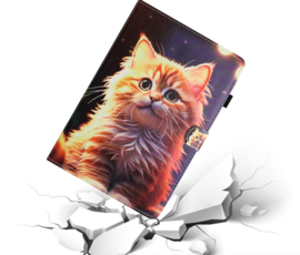 Happy Kitten - Bescherm-Etui Map voor iPad Pro 11   - Blauw-Oranje