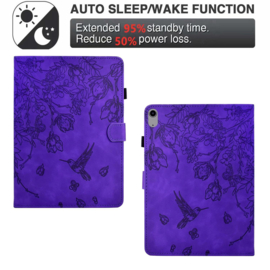Bescherm-Etui Hoes Map voor Samsung Galaxy Tab S11 - 11"- Kolibrie - Paars