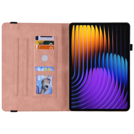 Bescherm-Etui Hoes Map voor Xiaomi Pad 7  -   Vlinders -   Roze