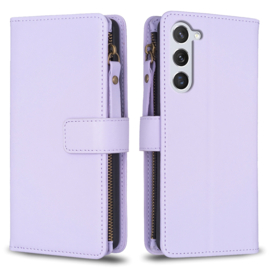 9 Pas - Luxe BookCover Wallet Etui voor Samsung Galaxy S24    Lila 