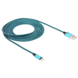 Luxe Metalen Lightning Oplader - Data USB Kabel voor iPhone - iPad  2m  Roze