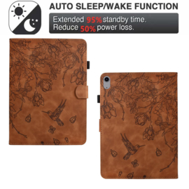 Bescherm-Etui Hoes Map voor Samsung Galaxy Tab S11 - 11"- Kolibrie - Bruin