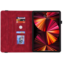 Vlinder - Bescherm-Etui Map voor iPad Pro 11   -  Rood