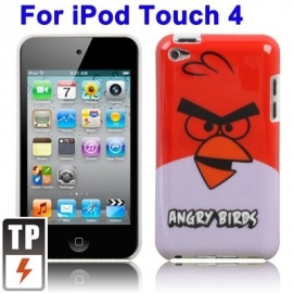 Bescherm-Cover Case voor iPod Touch 4 4G   Angry Birds Rood