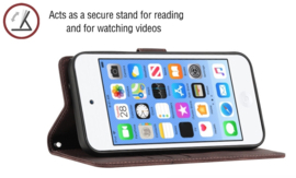 Luxe Bescherm-Etui Hoes voor iPod Touch - 5G 6G 7G  -  Bruin