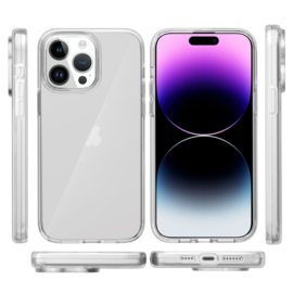 Transparant Hard-Cover Bescherm-Hoes + Screenprotector voor iPhone 15 PRO