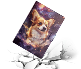 Luxe Bescherm-Etui Hoes Map voor Samsung Galaxy Tab  A9 Plus - A11 Plus - 11"  -   "Corgi"