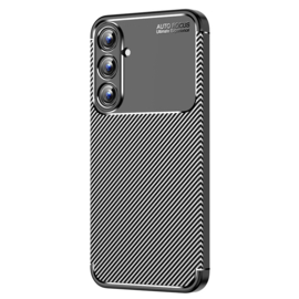 Samsung Galaxy A55  - Carbon TPU Bescherm-Hoes Skin - Zwart
