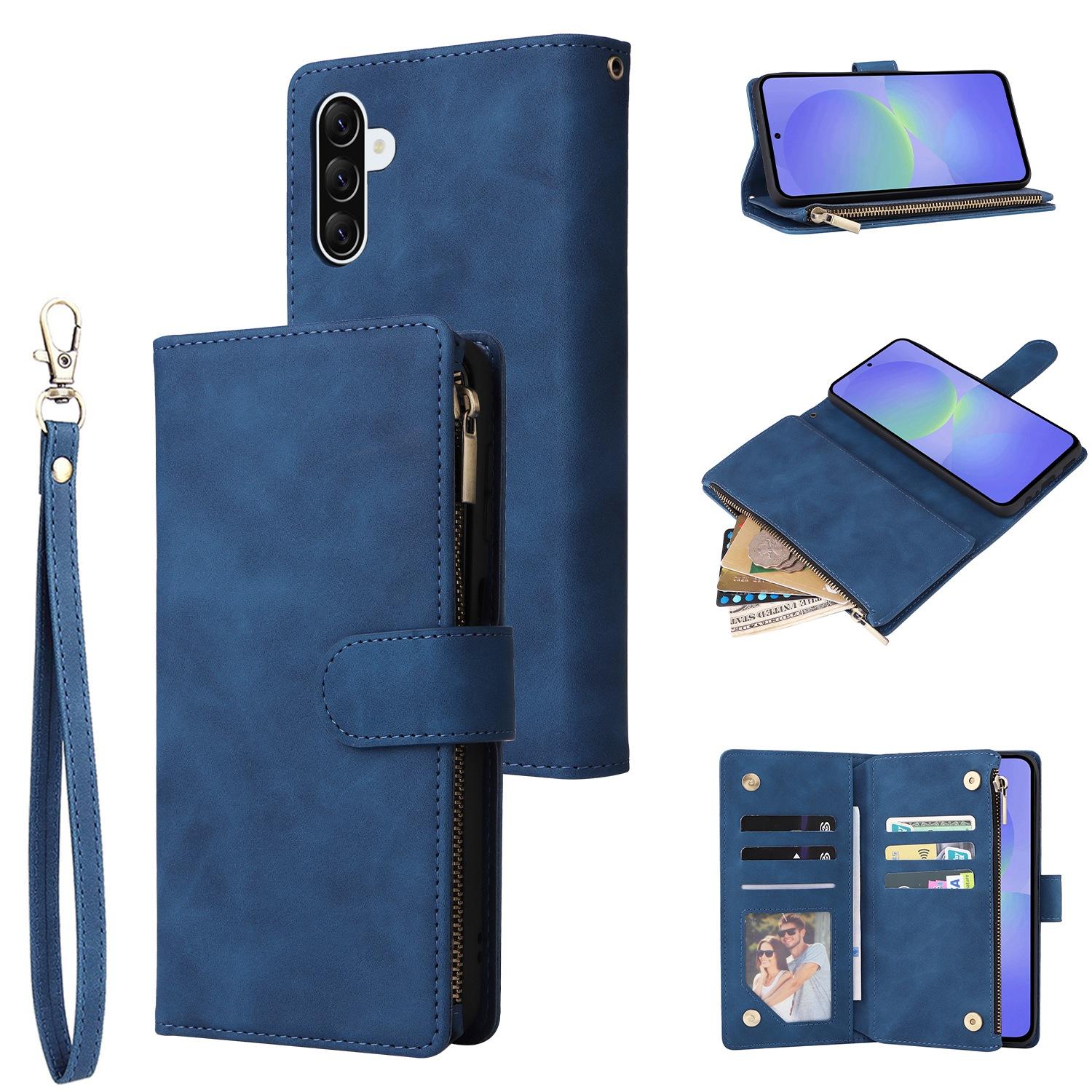 Boek-Cover Portemonne Etui Hoes voor Samsung Galaxy A36  -  A56     Blauw