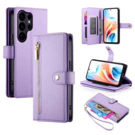 Luxe Portemonnee - Etui  Hoes Tas voor Samsung Galaxy S26 ULTRA   - Met Schouder - Draagkoord -  Paars
