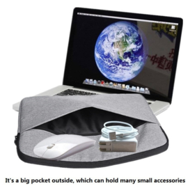 15.6 Inch Sleeve Pouch Hoes Etui voor Laptop - Macbook. Zwart