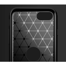 Flex-Cover TPU Bescherm-Hoes Skin voor iPhone SE 2020 - 2022   Zwart