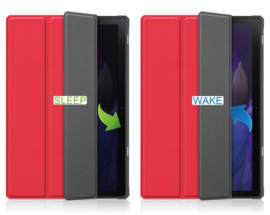 TPU Bescherm-Cover Hoes Map voor Samsung Tab A8 10.5  -  Rood