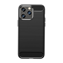 Flex-Cover TPU Bescherm-Hoes Skin voor iPhone 13 Pro  - iPhone 14 Pro  Zwart