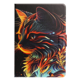 Luxe Bescherm-Etui Hoes Map voor Samsung Galaxy Tab S11 - 11" -    "Kat"
