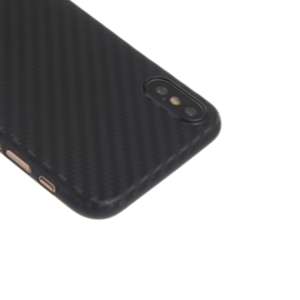 Slim Carbon Bescherm-Hoes Skin  voor iPhone X - XS    Zwart