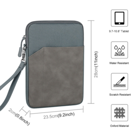 Opberg-Bescherm Hoes Etui Pouch Sleeve voor iPad  -   Donker - Grijs
