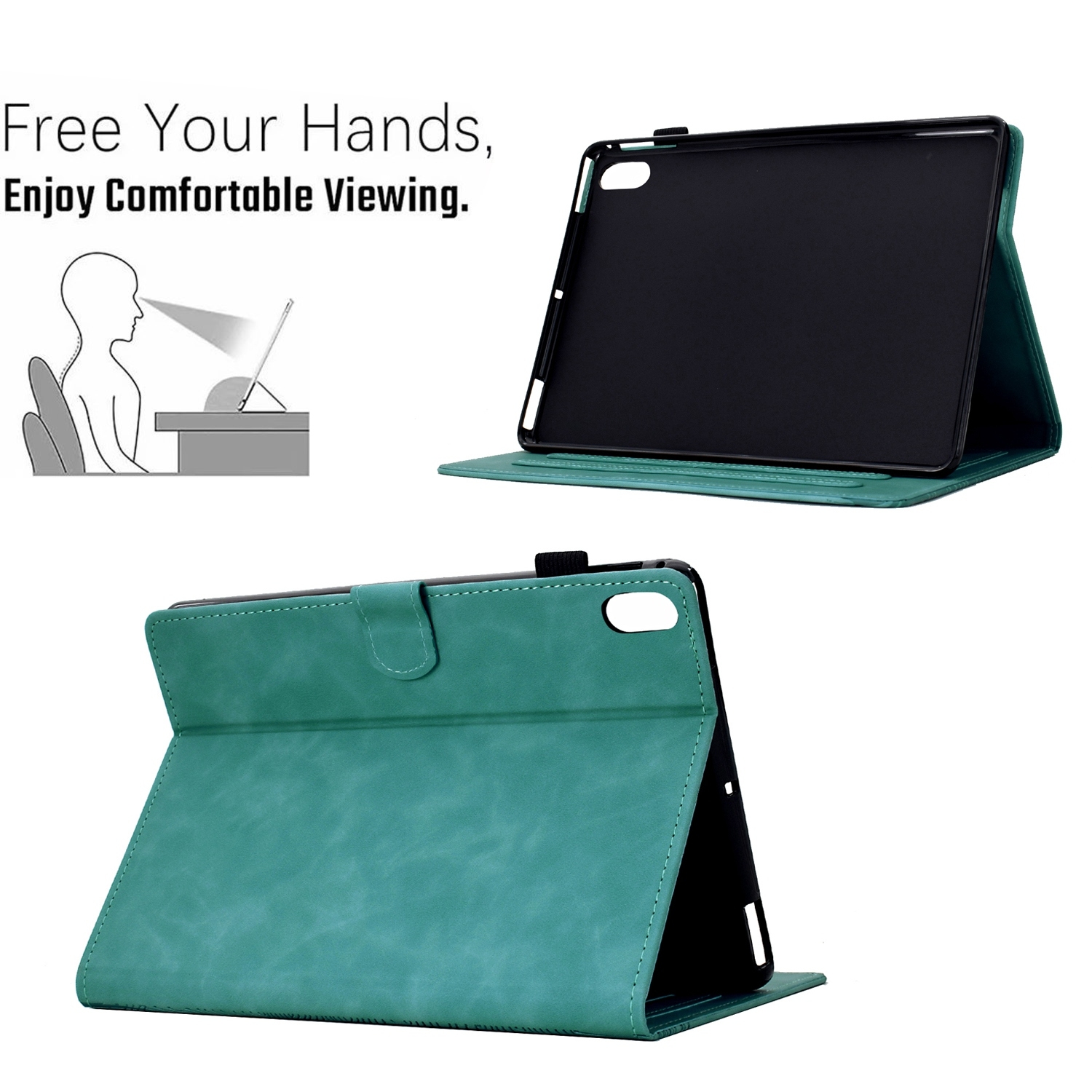 Bescherm-Etui Hoes Map voor  Apple iPad 10 - A16 - 10.9 - 2022 - 2025 - Cartoon Cats - Groen