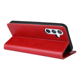 Luxe BookCover Hoes Etui voor Samsung Galaxy A55    Rood